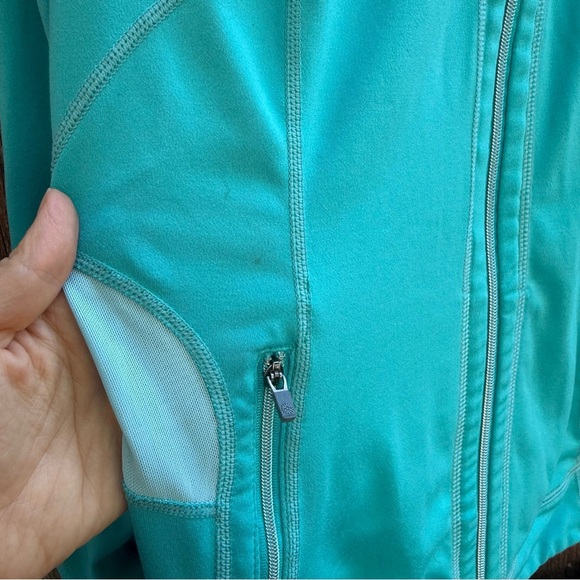 TANGERINE Women's Teal Full Zip Mesh Athletic Jacket Sweatshirt Size Large - Picture 5 of 12